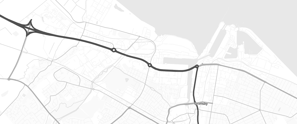 Map showing the location of Shell Co-Op Grimsby