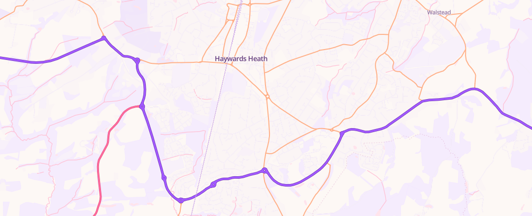 Map showing Lavender Motors Limited, Haywards Heath