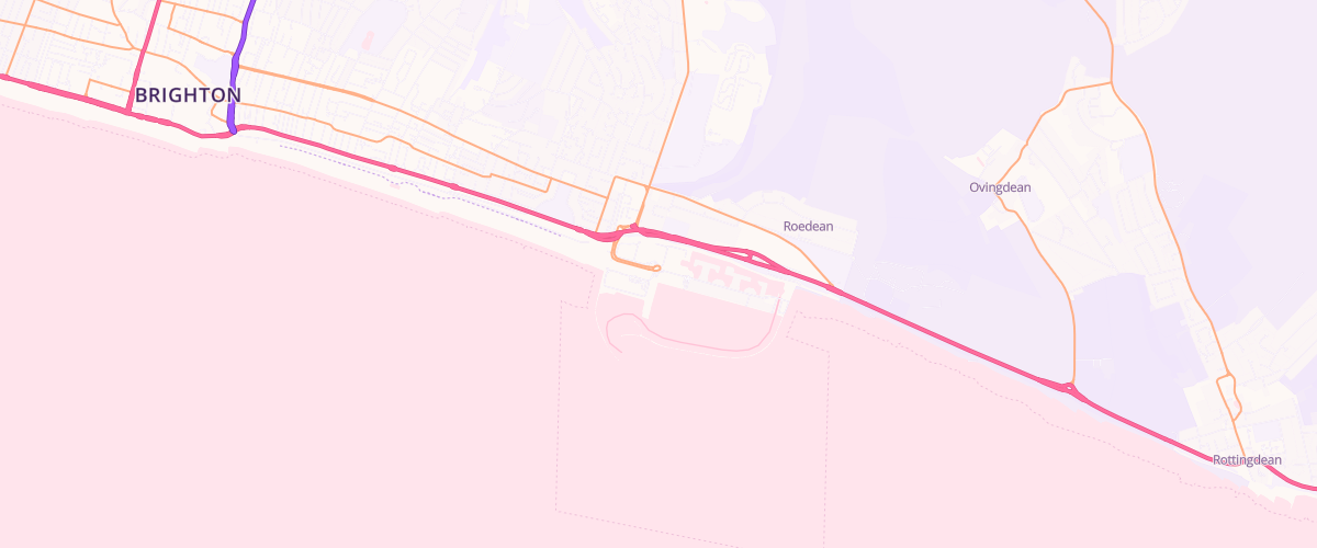 Map showing the location of Asda Brighton Marina Superstore
