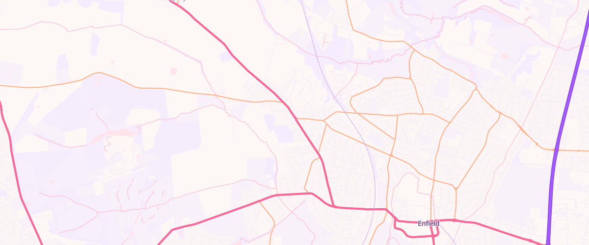Map showing the location of Lavender Hill Garage Enfield
