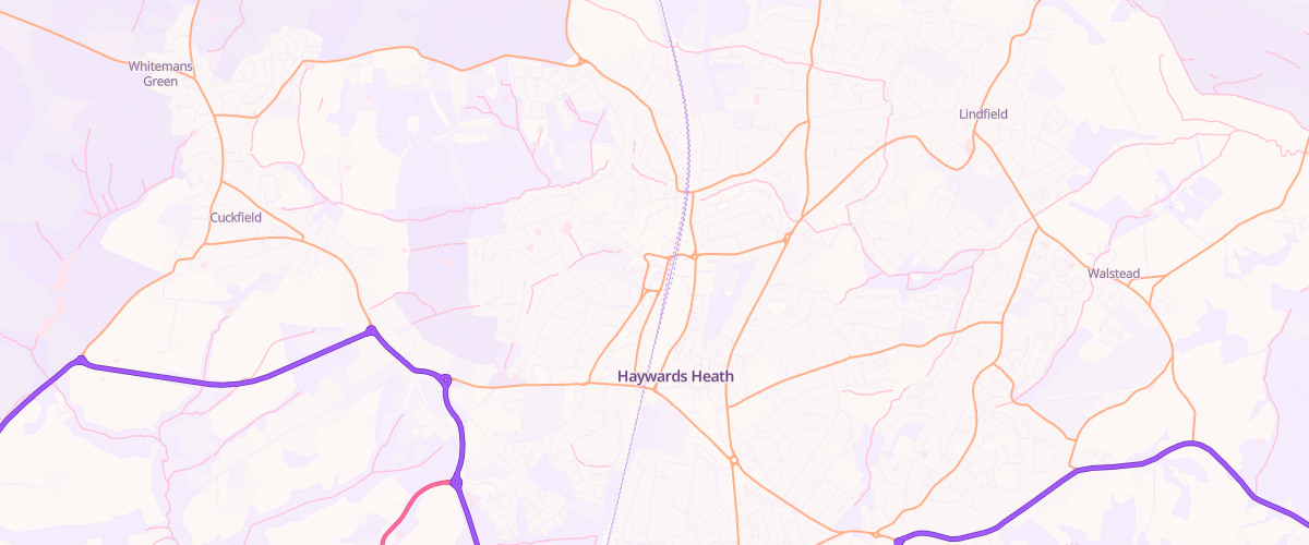 Map showing the location of Elite Garages Haywards Heath