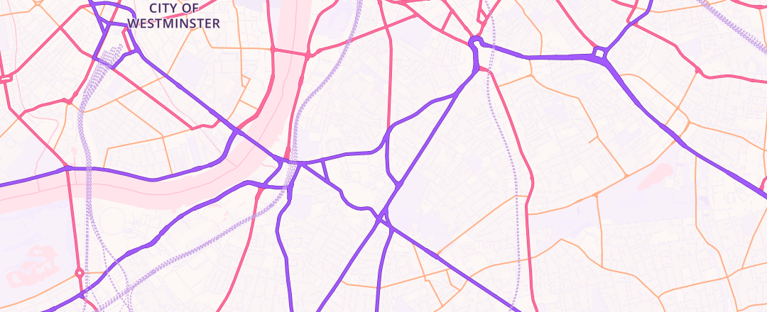 Map showing F.W.R., London