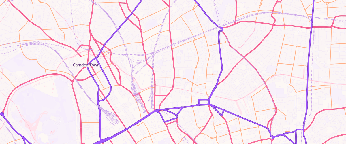 Map showing the location of Cally Road Esso Express