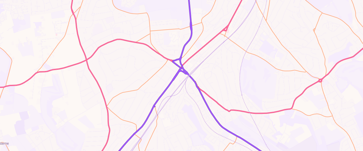 Map showing the location of Purley Extra Petrol Filling