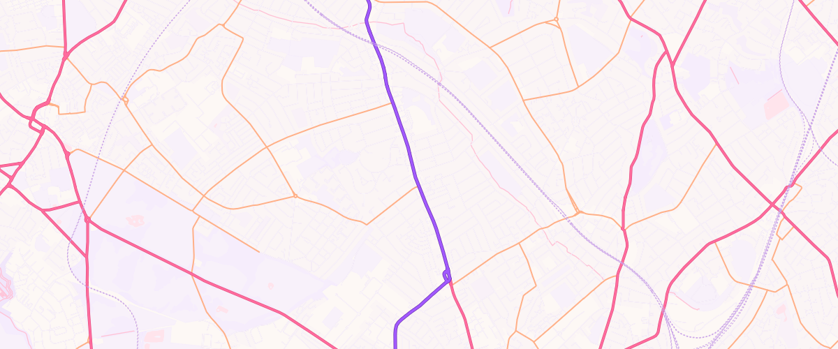 Map showing the location of Thornton Heath Rd Express