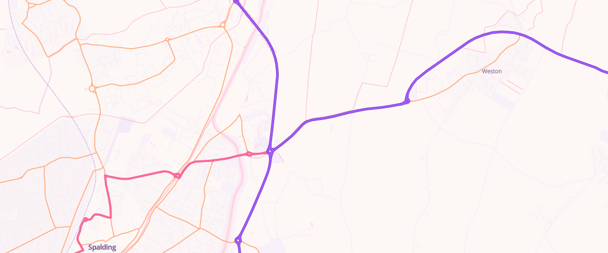 Map showing the location of Springfields Service Station