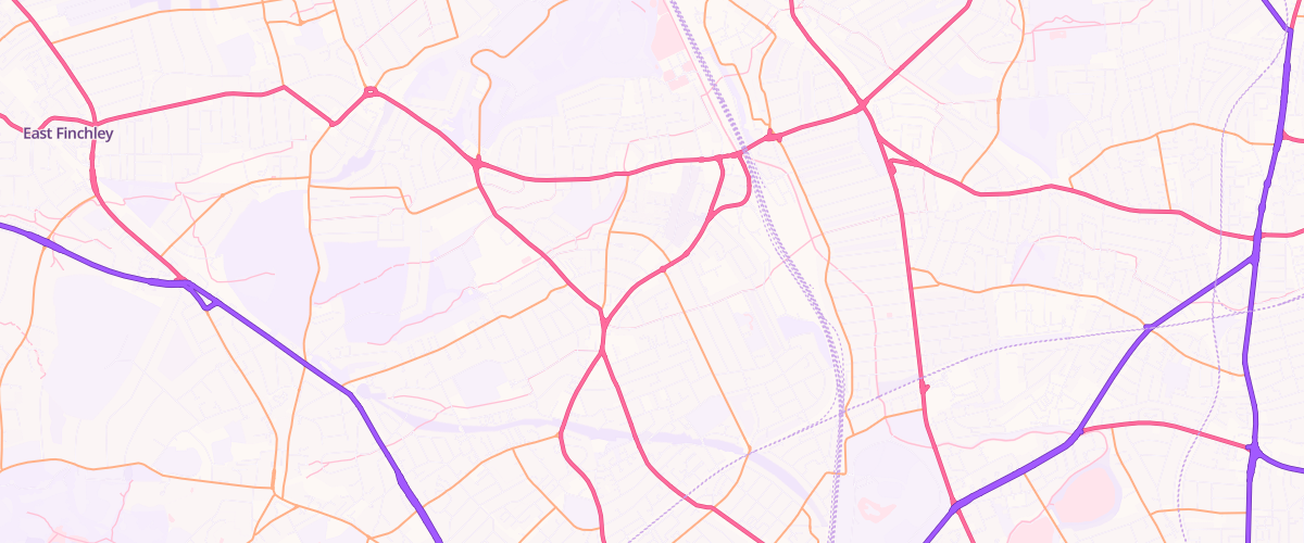 Map showing the location of Asda Crouch End Express