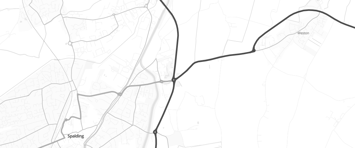 Map showing the location of Springfields Service Station