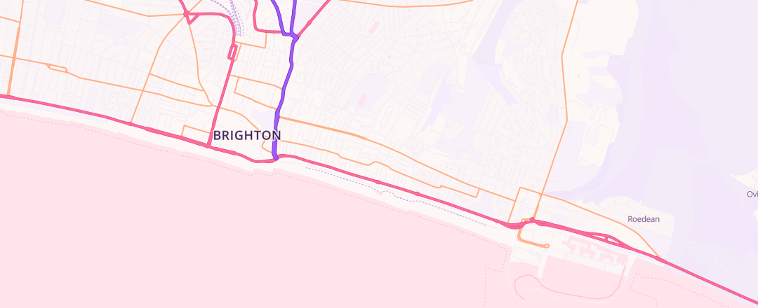 Map showing 1st Class Garage, Brighton