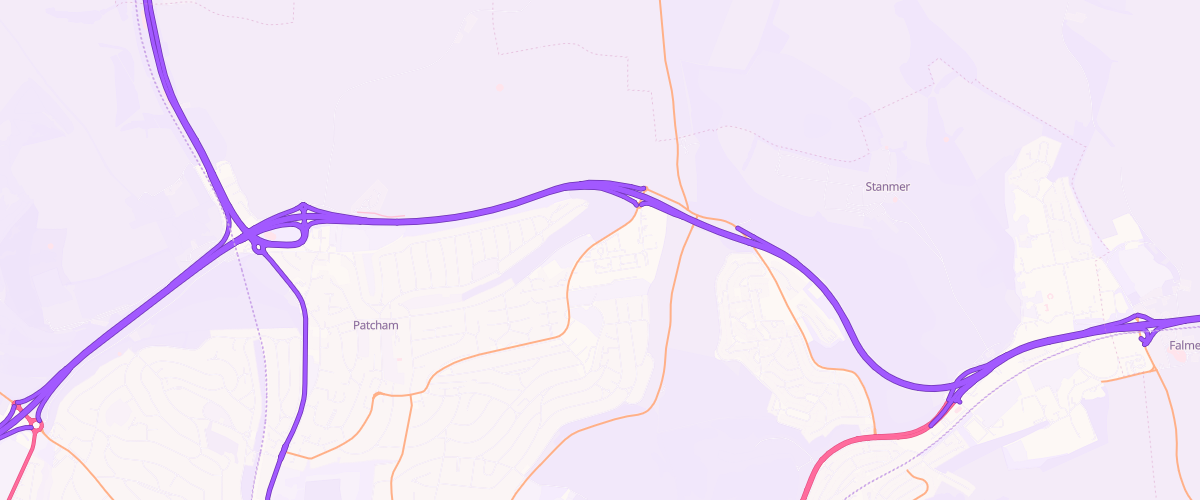 Map showing the location of Asda Brighton Hollingbury Superstore