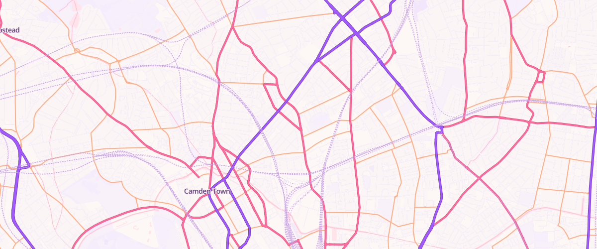 Map showing the location of Shell Camden Town