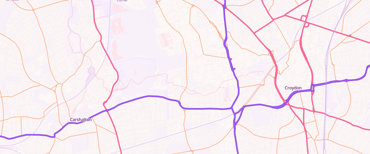 Map showing the location of Bp Beddington Lane Service