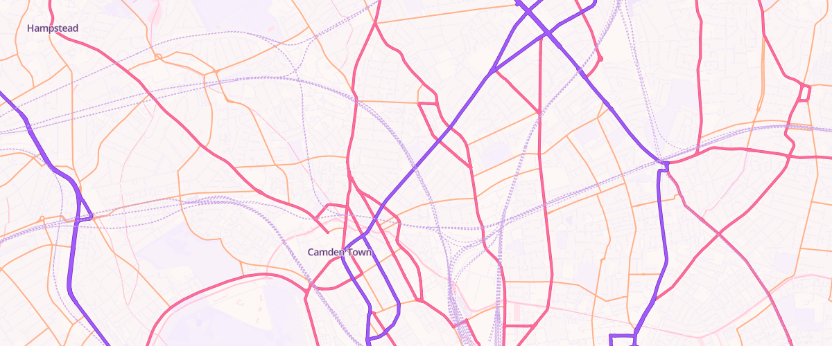 Map showing the location of Camden Esso Express