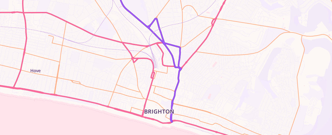 Map showing Halfords Autocentre, Brighton