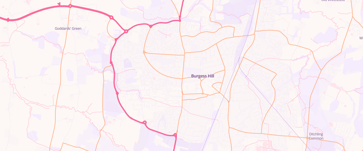 Map showing the location of Mfg Burgess Hill