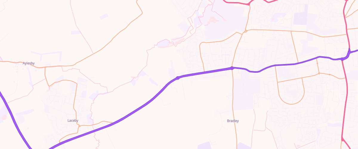 Map showing the location of Mfg Morrisons Cleethorpes Laceby