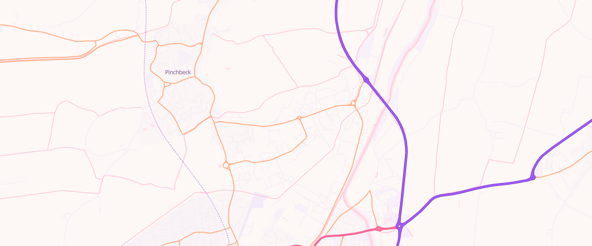 Map showing the location of Mfg Morrisons Spalding Pinchbeck