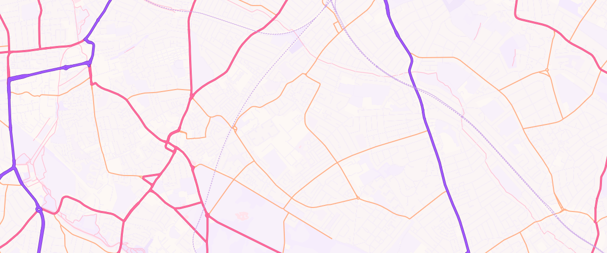 Map showing the location of Mfg Rowan Road