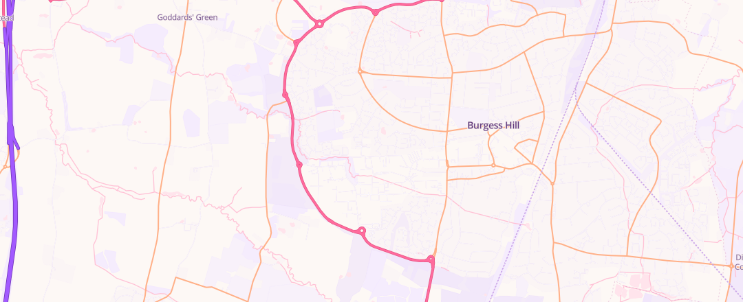 Map showing Mr Mot, Burgess Hill