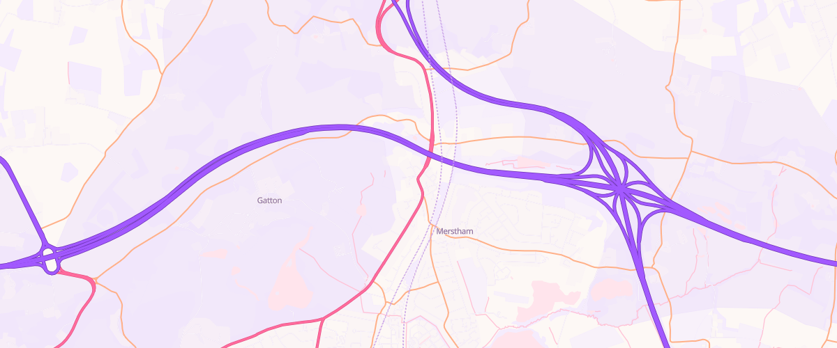 Map showing the location of Mfg Merstham