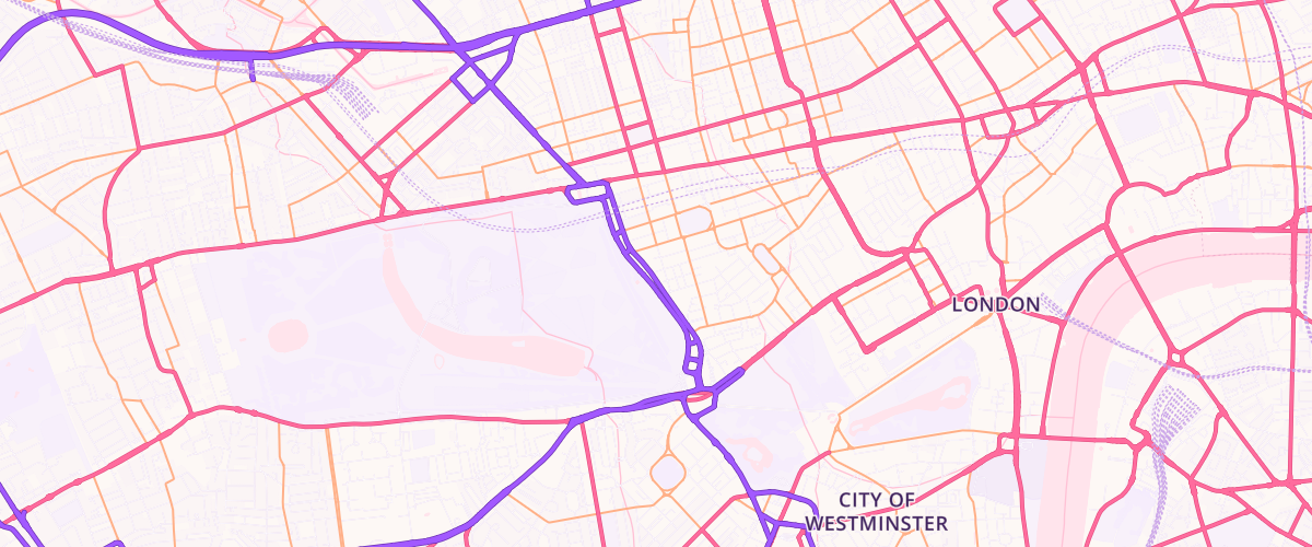 Map showing the location of Mfg Park Lane