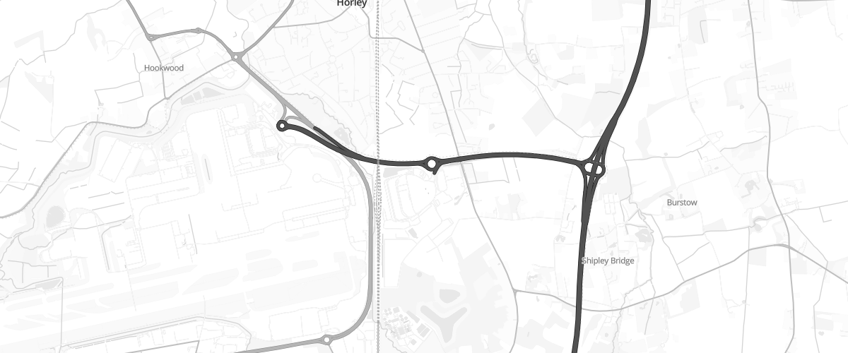 Map showing the location of Gatwick South Sf Connect