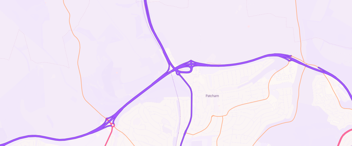 Map showing the location of Mfg Brighton