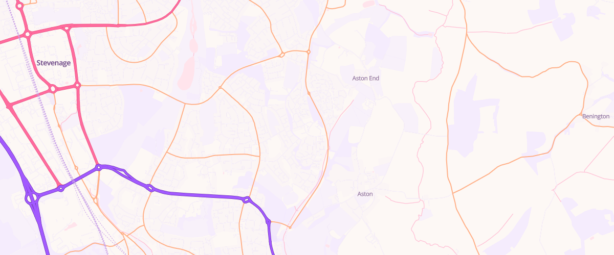 Map showing the location of Sainsburys Stevenage