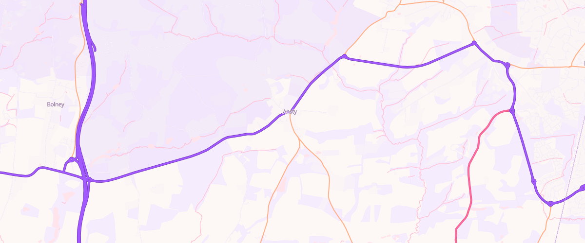 Map showing the location of Ansty Cross