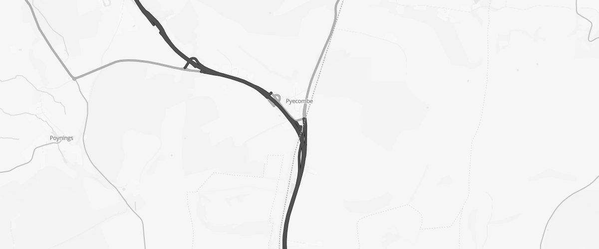 Map showing the location of Pyecombe Sf Connect