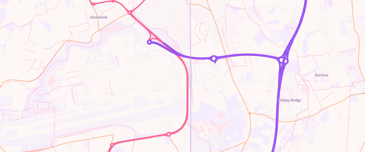 Map showing the location of Gatwick South Sf Connect