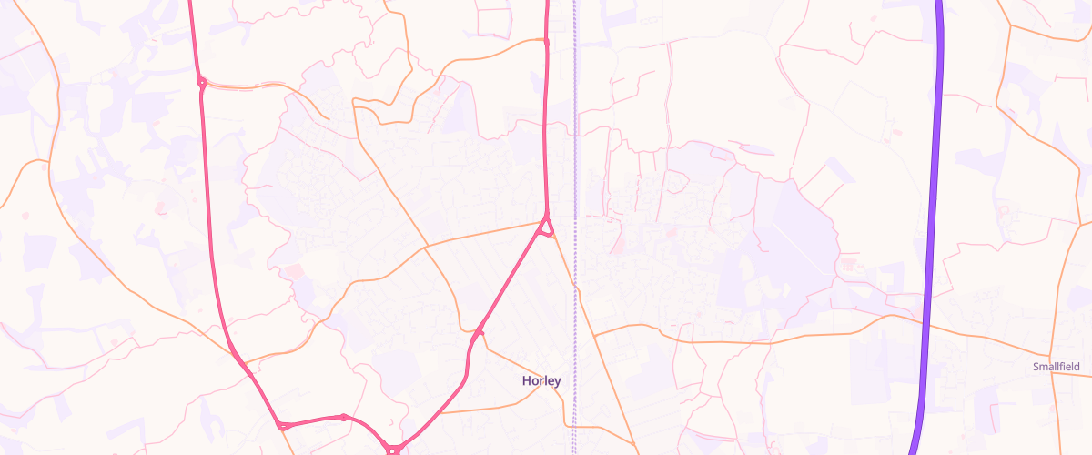 Map showing the location of Shell Little Waitrose Horley