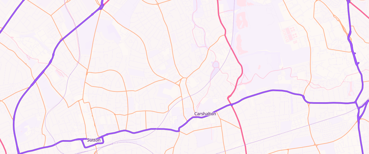 Map showing the location of Wrythe Sf Connect