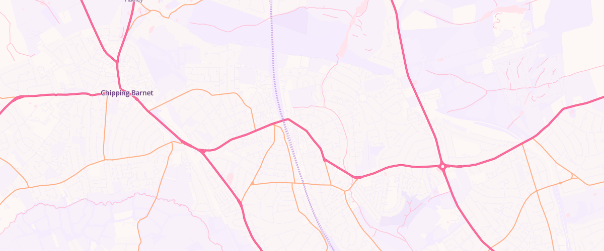 Map showing the location of Mfg New Barnet