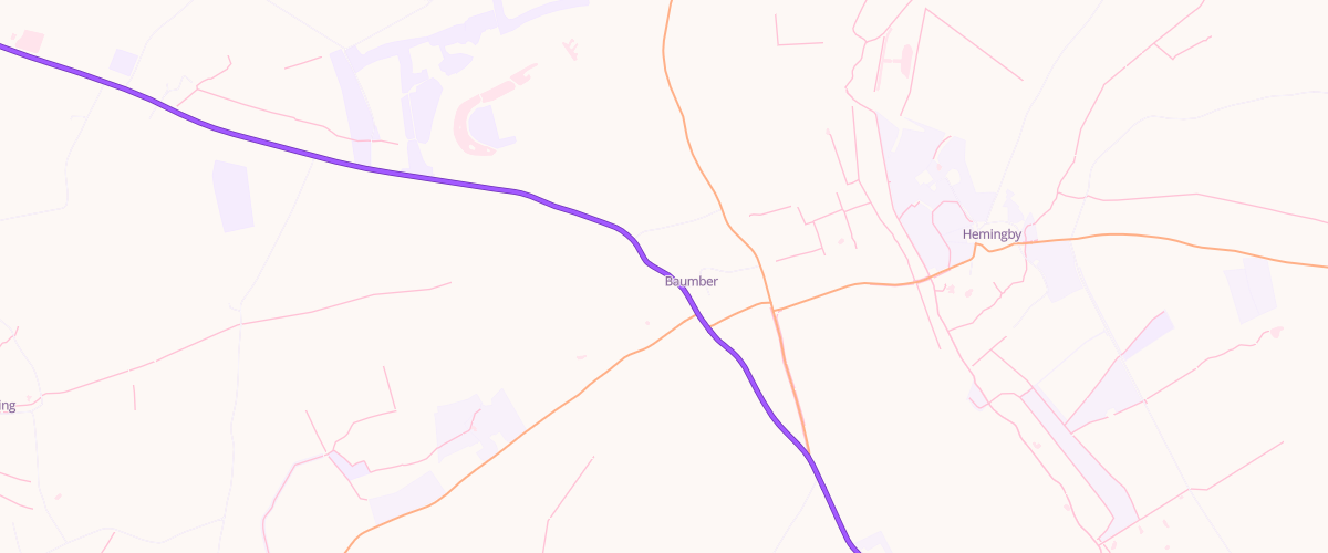 Map showing the location of Bullwinkle's Garage