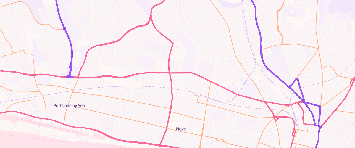 Map showing the location of Shell Hove