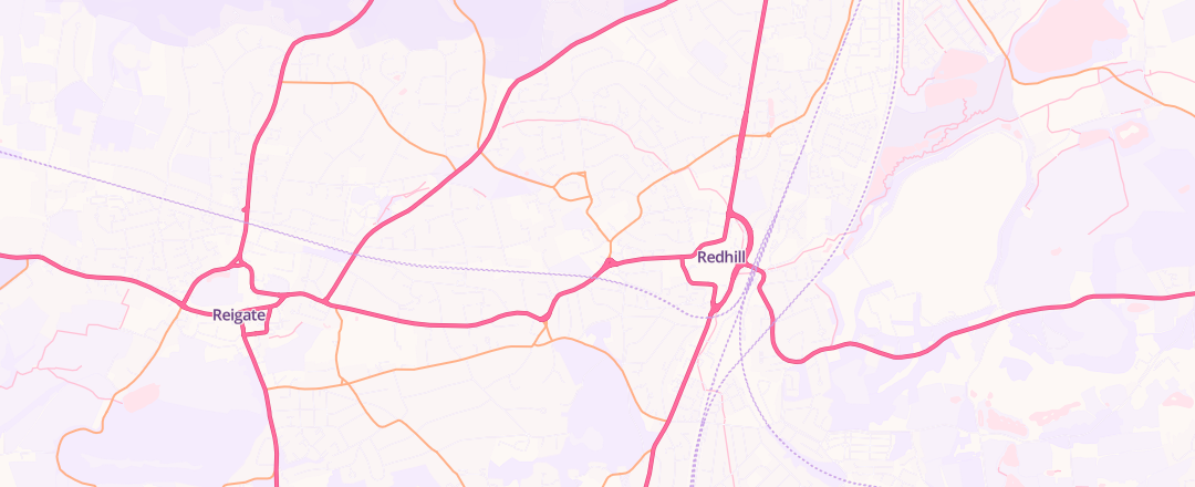 Map showing Halfords Autocentre, Redhill