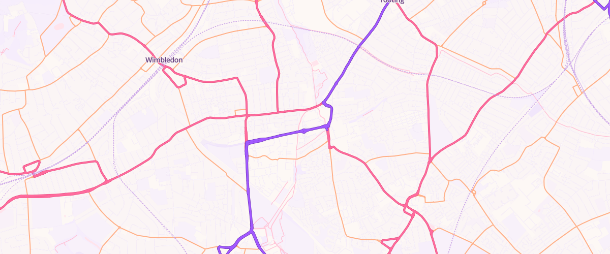 Map showing the location of Sainsburys Merton
