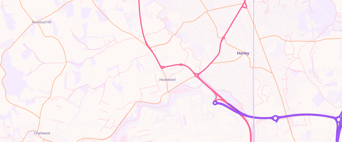 Map showing the location of Gatwick Extra Petrol Filling