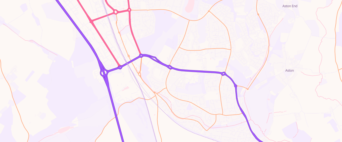 Map showing the location of Asda Broadwater Express Petrol