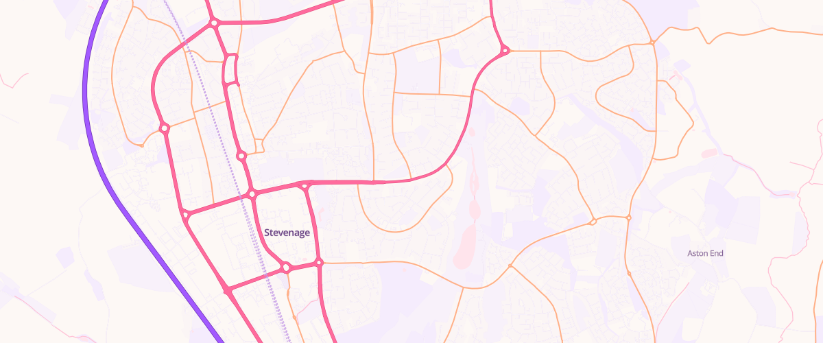 Map showing the location of Mfg Stevenage