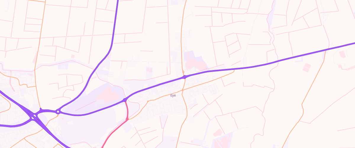 Map showing the location of Asda Eye Green Express