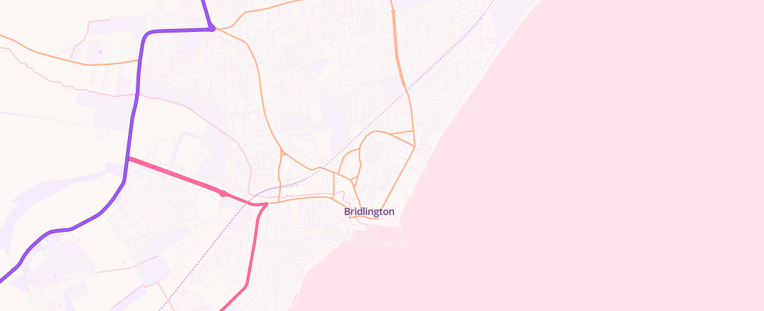 Map showing Marshall Avenue Service Station, Bridlington