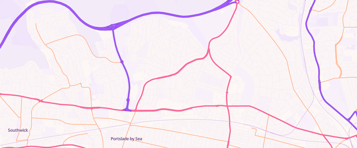 Map showing the location of Central Convenience Hangleton Road
