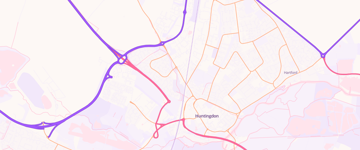 Map showing the location of Shell Little Waitrose Huntingdon