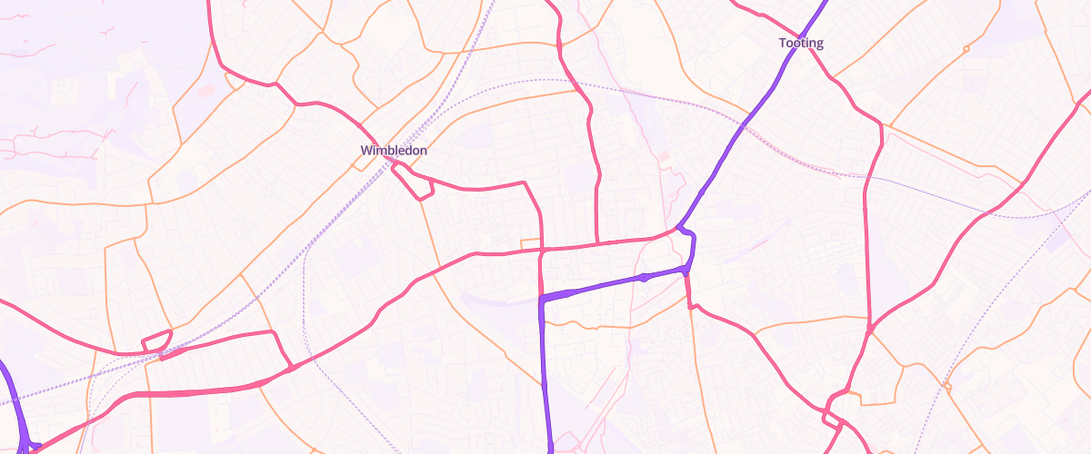 Map showing the location of Wimbledon Esso Express