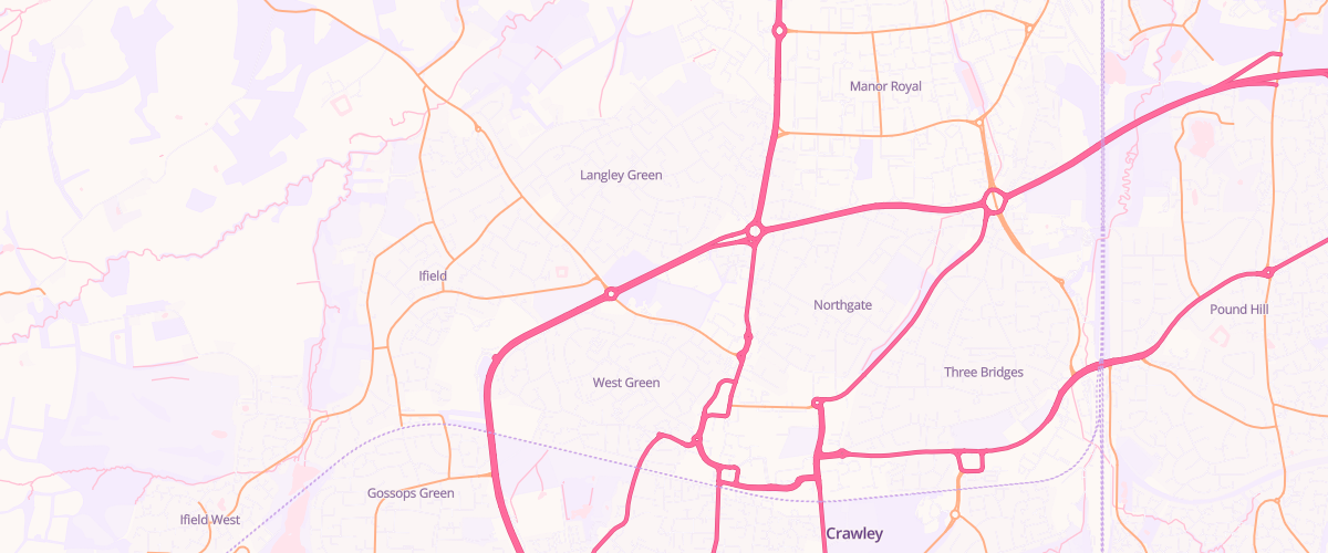 Map showing the location of Sainsburys West Green