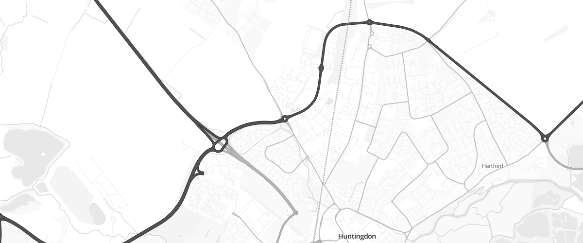 Map showing the location of Shell Little Waitrose Huntingdon