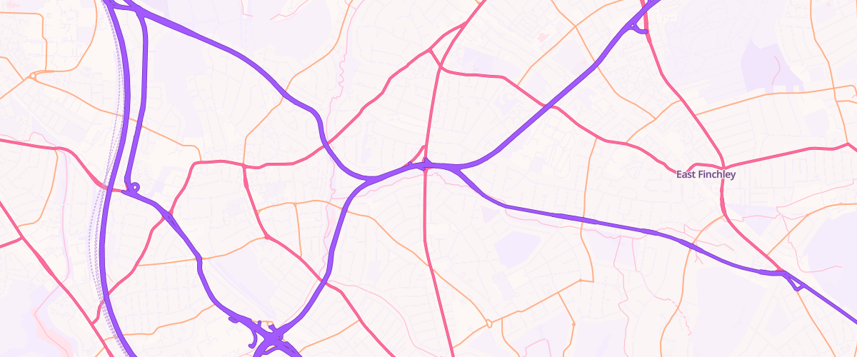 Map showing the location of Rontec Golders Green