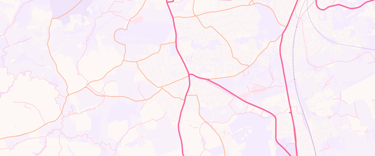 Map showing the location of Woodhatch Service Station